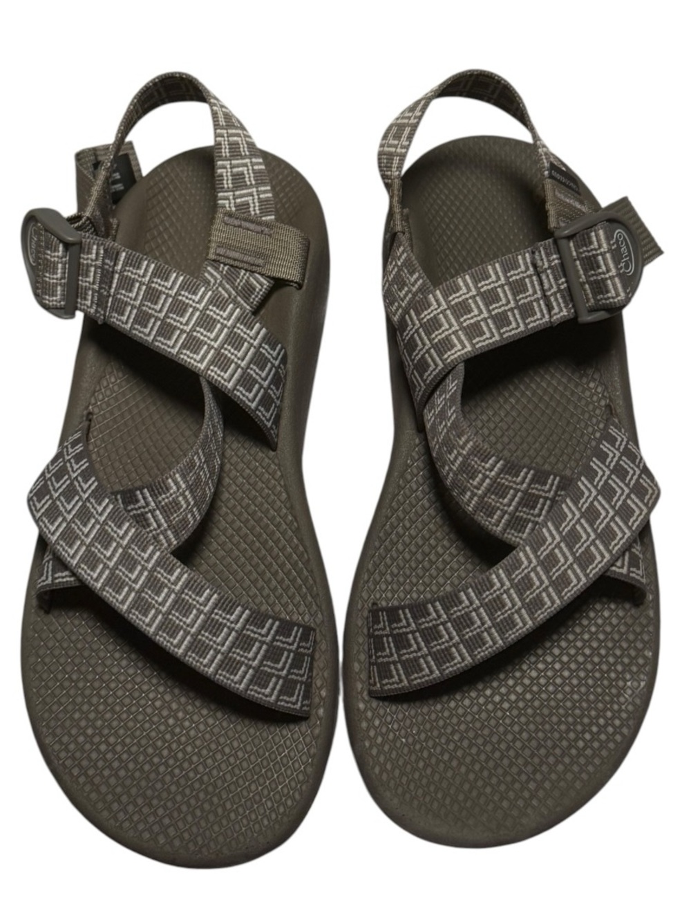 Chaco Men's Mega Z/Cloud Sport Sandals - Grey Geometric - Size 12